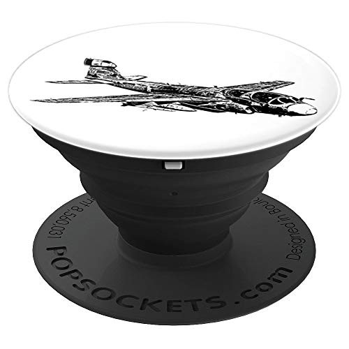 EA-6B Prowler Navy Aircraft Silhouette with Tri View PopSockets Grip and Stand for Phones and Tablets