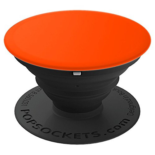 Plain Orange Red Solid Color PopSockets Grip and Stand for Phones and Tablets