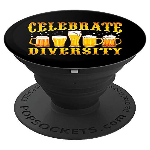 Funny Celebrate Diversity Craft Beer Drinking PopSockets Grip and Stand for Phones and Tablets Funny Celebrate Diversity Craft Beer Drinking PopSockets Grip and Stand for Phones and Tablets