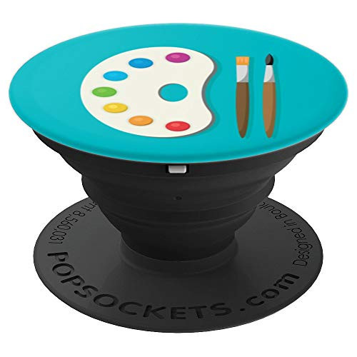 Paint Palette and Brushes Artist Painter Create Design PopSockets Grip and Stand for Phones and Tablets