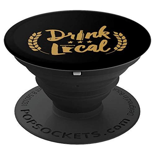 Drink Local Beer Minnesota Minneapolis Craft Brewery PopSockets Grip and Stand for Phones and Tablets