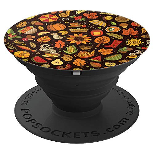 Fall Autumn Pattern PopSockets Grip and Stand for Phones and Tablets