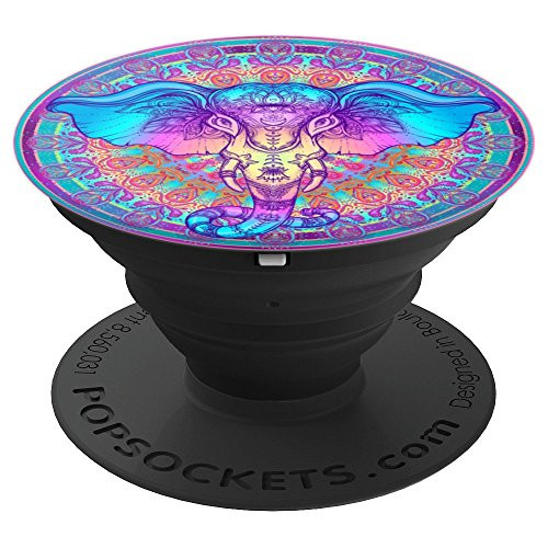 Indian Elephant Mandala PopSockets Grip and Stand for Phones and Tablets