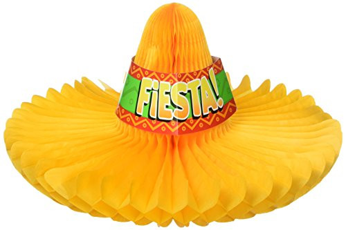amscan Fiesta Sombrero Honeycomb Centerpiece | Party Decoration, 12 Ct.