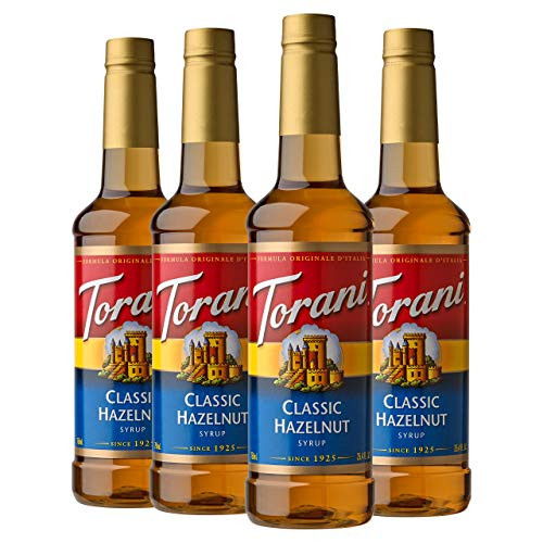 Torani Syrup, Classic Hazelnut, 25.4 Ounces (Pack of 4) (Packaging may vary)