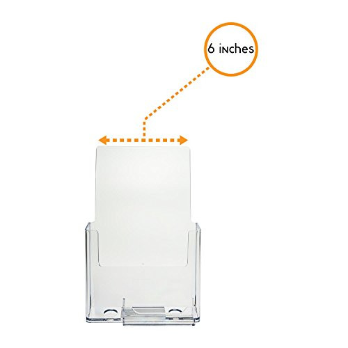 Source One Counter Top BiFold 6-Inch Wide Acrylic Brochure with Business Card Holder (S1-CTBFWBC)