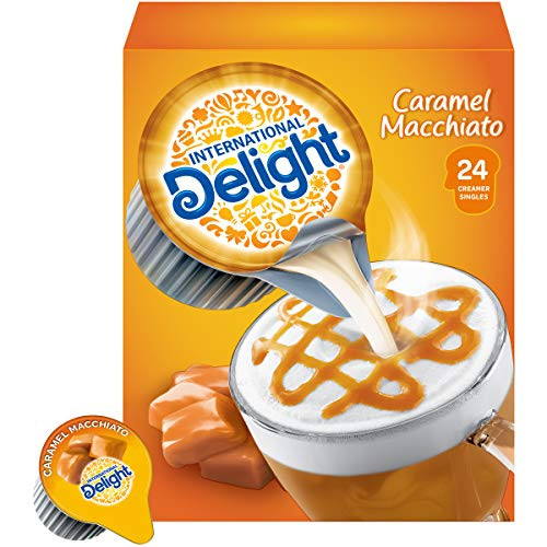 International Delight Coffee Creamer Singles, Caramel Macchiato, 24 Count (Pack of 6)