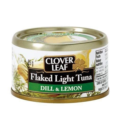 Clover Leaf Flaked Lite Tuna, 85g/3oz, Dill and Lemon {Imported from Canada}