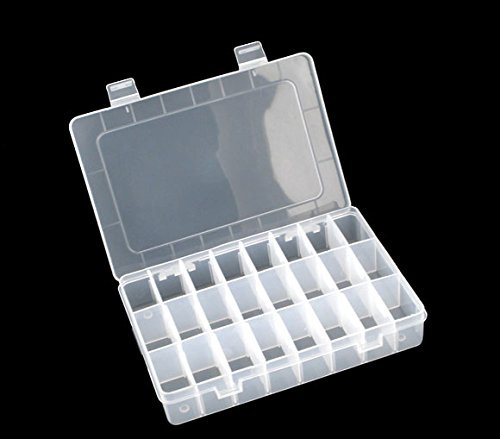 PEPPERLONELY Brand Clear Bead Display Storage Box 8 Inchx5.5 Inchx1.5 Inch