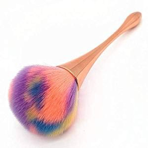 Large Powder Mineral Brush?Foundation Makeup Brush,Powder Brush and Blush Brush for Daily Makeup (Gold-Colorful) 