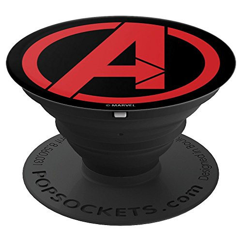 Marvel Avengers Classic Red Logo Icon PopSockets Grip and Stand for Phones and Tablets