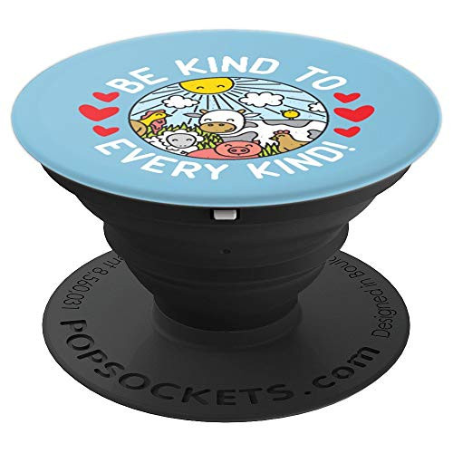 Be Kind to Every Kind Vegan Vegetarian PopSockets Grip and Stand for Phones and Tablets