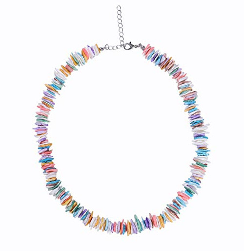 Asooll Puka SeaShell Choker Necklaces Colorful Shell Necklaces Summer Beach Shell Chokers Jewelry for Women and Girls Asooll Puka SeaShell Choker Necklaces Colorful Shell Necklaces Summer Beach Shell Chokers Jewelry for Women and Girls