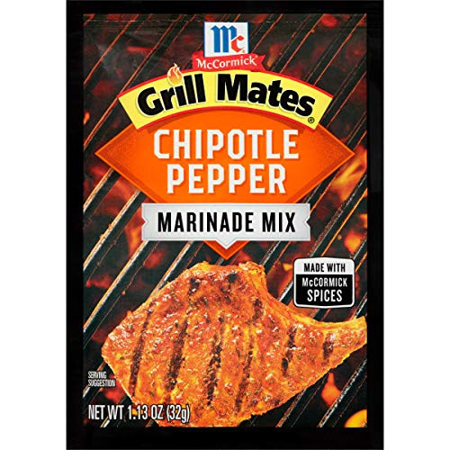 McCormick Grill Mates Chipotle Pepper Marinade Mix (Smoky, Spicy Blend of Chipotle Peppers, Tomatoes, Garlic and Onion, Great for Chicken, Pork or Seafood), 1.13 oz
