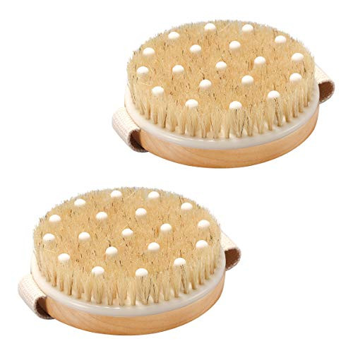AmazerBath 2 Pack Body Scrub Brush, Dry Body Brush Exfoliator for Cellulite and Lymphatic, Dry Brushing Body Brush For Massage, Body Skin AmazerBath 2 Pack Body Scrub Brush, Dry Body Brush Exfoliator for Cellulite and Lymphatic, Dry Brushing Body Brush For Massage, Body Skin