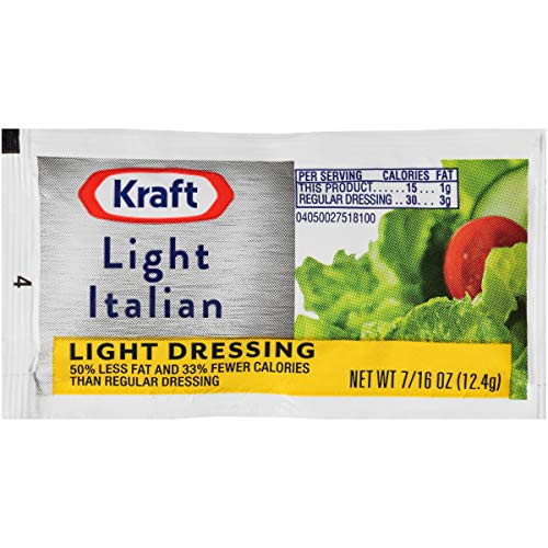 Kraft Light Italian Salad Dressing Single Serve Packet (0.44 oz Packets, Pack of 200)