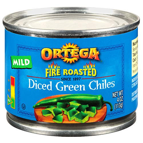 Ortega Diced Green Chiles, Mild, 4 oz (Pack of 12)