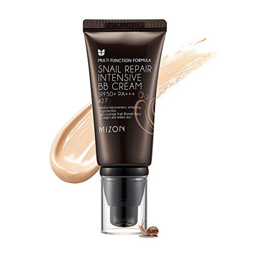 Mizon BB Cream Dark/Medium, Anti-Aging Face Moisturizer, Snail Repair Blemish Balm BB Cream Moisturizer (#27)