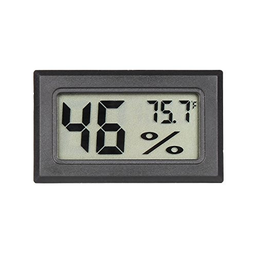Qooltek Mini Digital Hygrometer Thermometer Indoor Humidity Monitor with Temperature Humidity Gauge Meter for Cars Incubators and Brooders Climb Pet (Fahrenheit)