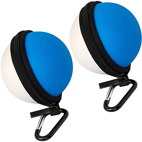 Red or Blue Carrying Case for Nintendo Poke Ball Plus Switch Controller, Accessory for Pokémon Lets Go Pikachu Eevee Game for Nintendo Switch (Two-Blue)