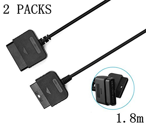 2PACK PS2 Controller Extension Cable Cord 6ft/1.8m Controller Extension for Sony Playstation 2 PS2 Game Console