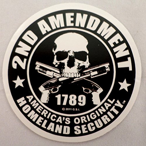 2nd Amendment Original Homeland Security Biker Helmet Motorcycle Decal Sticker