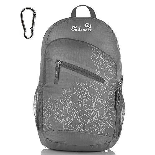Outlander Packable Handy Lightweight Travel Hiking Backpack Daypack, Grey
