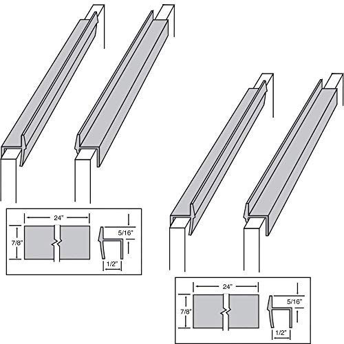 Custom Accents PVC Hanging File Rail for 1/2 Drawer Sides 2 Feet Long Black (2 Pairs, 4 Units)