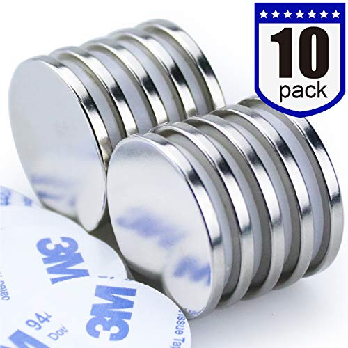 DIYMAG Powerful N52 Neodymium Disc Magnets, Strong, Permanent, Rare Earth Magnets. Fridge, DIY, Building, Scientific, Craft, and Office Magnets - 1.26 inch x 1/8 inch, Pack of 10 DIYMAG Powerful N52 Neodymium Disc Magnets, Strong, Permanent, Rare Earth Magnets. Fridge, DIY, Building, Scientific, Craft, and Office Magnets - 1.26 inch x 1/8 inch, Pack of 10