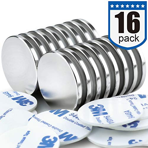 DIYMAG Powerful Neodymium Disc Magnets, Strong, Permanent, Rare Earth Magnets. Fridge, DIY, Building, Scientific, Craft, and Office Magnets, 1.26 inch x 1/8 inch,16 Pack DIYMAG Powerful Neodymium Disc Magnets, Strong, Permanent, Rare Earth Magnets. Fridge, DIY, Building, Scientific, Craft, and Office Magnets, 1.26 inch x 1/8 inch,16 Pack