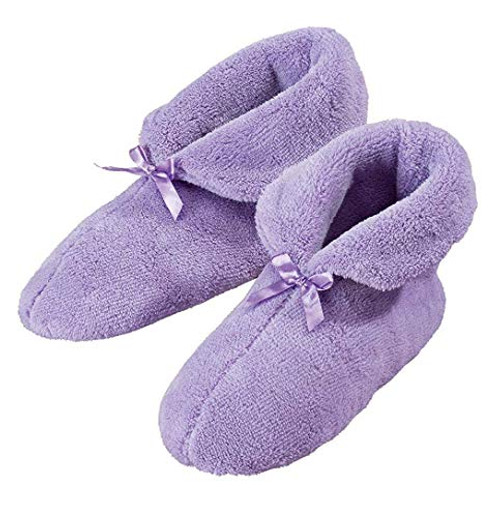 Women's Plush Chenille Slippers, Medium, Lavender