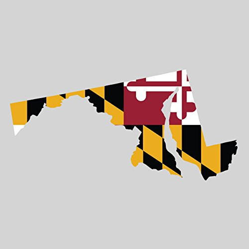Large Maryland State Shaped Flag Sticker FA Graphix Vinyl Decal MD Large Maryland State Shaped Flag Sticker FA Graphix Vinyl Decal MD