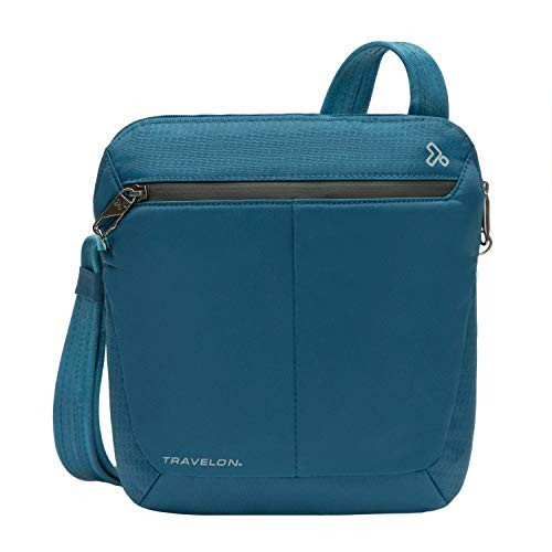 Travelon Anti-Theft Active Small Crossbody, Teal, One Size