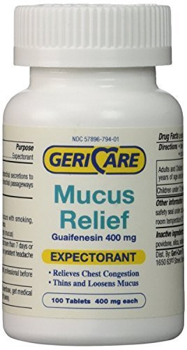 Mucus Relief Tablets by Geri-Care | Expectorant For Chest Congestion Relief | Guaifenesin 400mg | 100 Count Bottle | 3-Pack (Total 300)