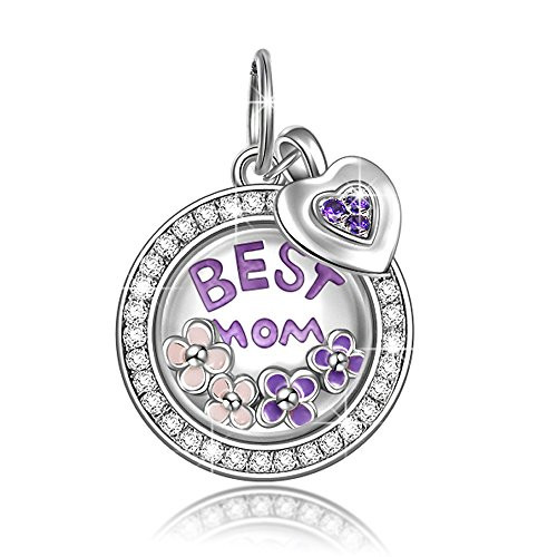 NINAQUEEN Best Mom Locket Charms 925 Sterling Silver Dangle Charms for Bracelet Pendant Necklace Jewelry Gifts for Mom Birthday for Her Wife Aunts Daughter NINAQUEEN Best Mom Locket Charms 925 Sterling Silver Dangle Charms for Bracelet Pendant Necklace Jewelry Gifts for Mom Birthday for Her Wife Aunts Daughter