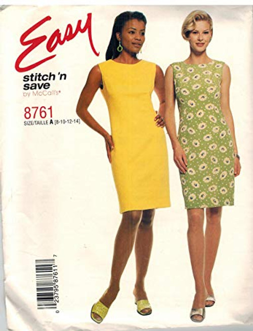 8761 McCalls Sewing Pattern Uncut Misses Semi Fitted Dress Princess Seams Size 8 10 12 14 8761 McCalls Sewing Pattern Uncut Misses Semi Fitted Dress Princess Seams Size 8 10 12 14