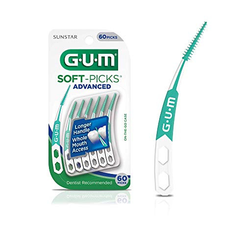 GUM Soft-Picks Advanced Dental Picks, 60 Count (Pack of 6)
