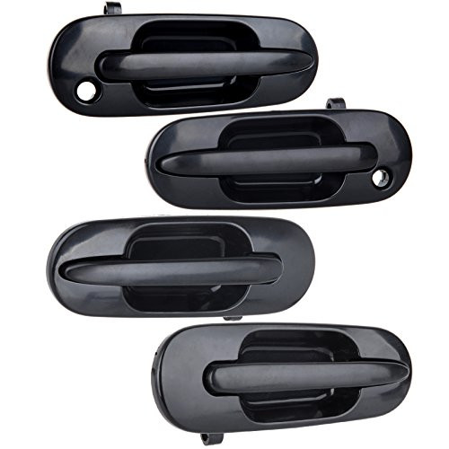 ECCPP Door Handles Exterior Outer Outside Passenger Driver Side Front Rear for 1997 1998 1999 2000 2001 for Honda CR-V Black(4pcs)