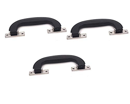 Antrader 3-Pack Plastic 150mm Long Luggage Trunk Pull Handle Suitcase Side Holder Black