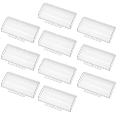 uxcell 10 Pcs Battery Storage Case Holder Storage Transparent 2 x AAA Batteries Capacity