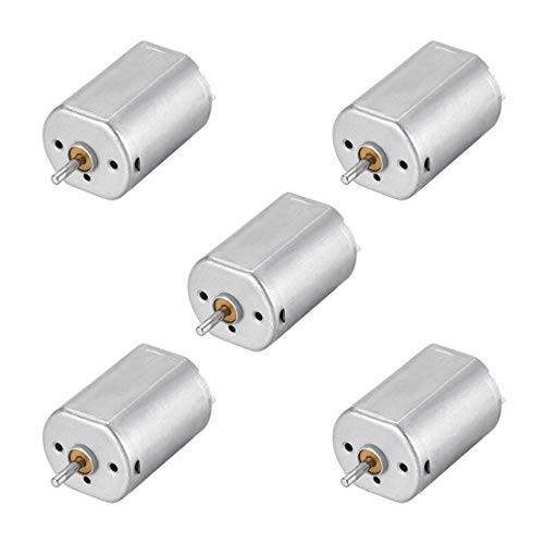 uxcell DC Motor 3/6V 0.25A 11000/21000RPM Electric Motor Round Shaft for RC Boat Toys Model DIY Hobby 5Pcs