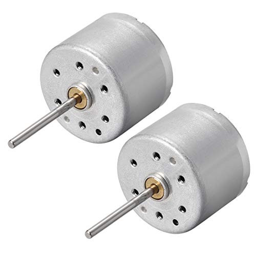 uxcell DC Motor 6V 7000-8000RPM 0.01A Electric Motor Round Shaft for RC Boat Toys Model 2Pcs