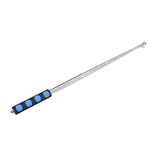 uxcell 3.94ft/1.2M Telescopic Handheld Flagpoles Stainless Steel Guide Flag Pole Sponge Handle Teaching Pointer for Tour Guides and Teachers Blue