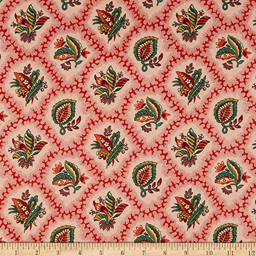 Andover Rochester Fantasy Coral Light Khaki, Fabric by the Yard