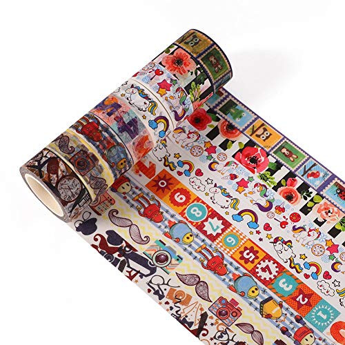 Accmor Washi Tapes Set Decorative Masking Tape for DIY Scrapbook, Planner, Bullet Journal, Arts & Crafts, 15mm Wide, 8 Rolls Accmor Washi Tapes Set Decorative Masking Tape for DIY Scrapbook, Planner, Bullet Journal, Arts & Crafts, 15mm Wide, 8 Rolls
