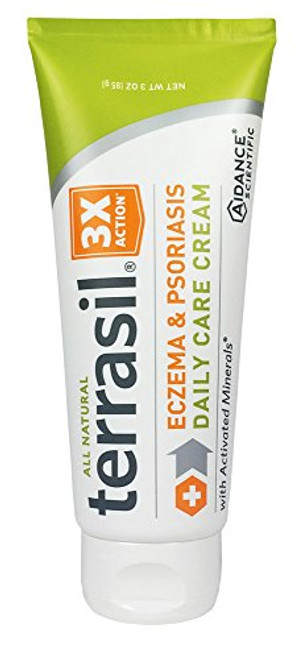 Eczema Cream - Triple Action Patented Natural Formula for Severe Eczema Psoriasis Outbreaks Rashes Rosacea Dermatitis Repairs Irritated Cracked Itchy Dry Skin by Terrasil - 85gm Tube