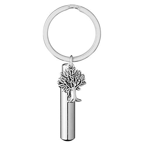 Jovivi Stainless Steel Tree of Life Cylinder Cremation Bottle Urn Keychain Keepsake Ashes Pendant Memorial Jewelry Jovivi Stainless Steel Tree of Life Cylinder Cremation Bottle Urn Keychain Keepsake Ashes Pendant Memorial Jewelry