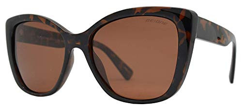 Polarized Sunglasses for Women - Cat Eye Vintage Classic Retro Fashion Design UV Protection Lens C3 Tortoise Frame + Brown Lens