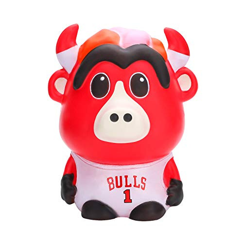 MALLMALL6 Chicago Bulls Squishy Bulls Mascot Slow Rising Jumbo Squishy Lovely Stress Relief Hand Squeeze Toy, Hop Props Sensory Toys, Decorative Props Large Cute Kawaii Gift for Kids Adult MALLMALL6 Chicago Bulls Squishy Bulls Mascot Slow Rising Jumbo Squishy Lovely Stress Relief Hand Squeeze Toy, Hop Props Sensory Toys, Decorative Props Large Cute Kawaii Gift for Kids Adult