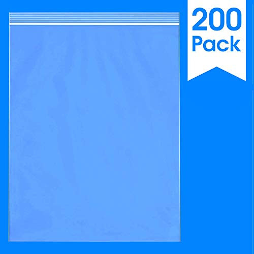 Spartan Industrial || 200 Count - 10 X 13 - 2 Mil Clear Plastic Reclosable Zip Poly Bags with Resealable Lock Seal Zipper (More Sizes Available)